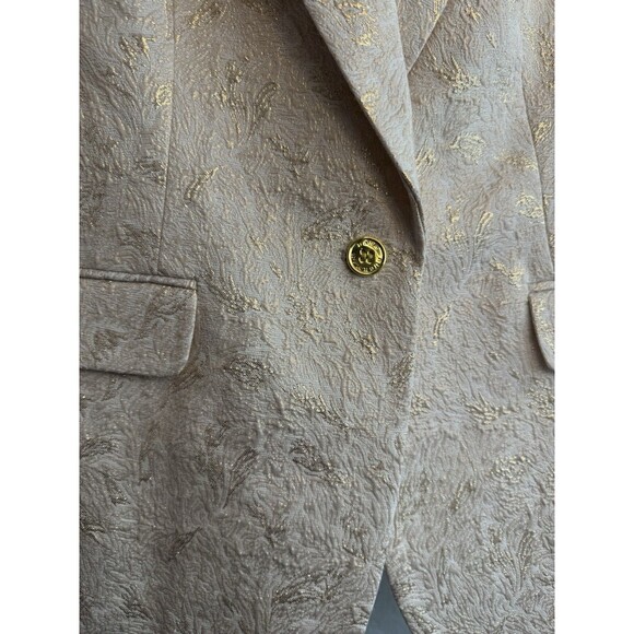 Dana Buchman New Dress Jacket Gold Metallic NWT Size 16 Vanilla Ice - Picture 4 of 12